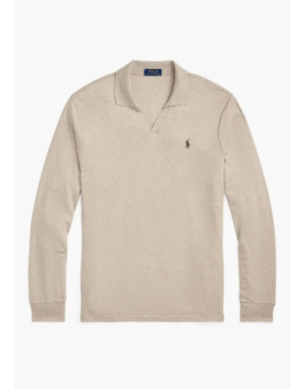Polo by Ralph Lauren Beige Long-Sleeve Polo Sweater